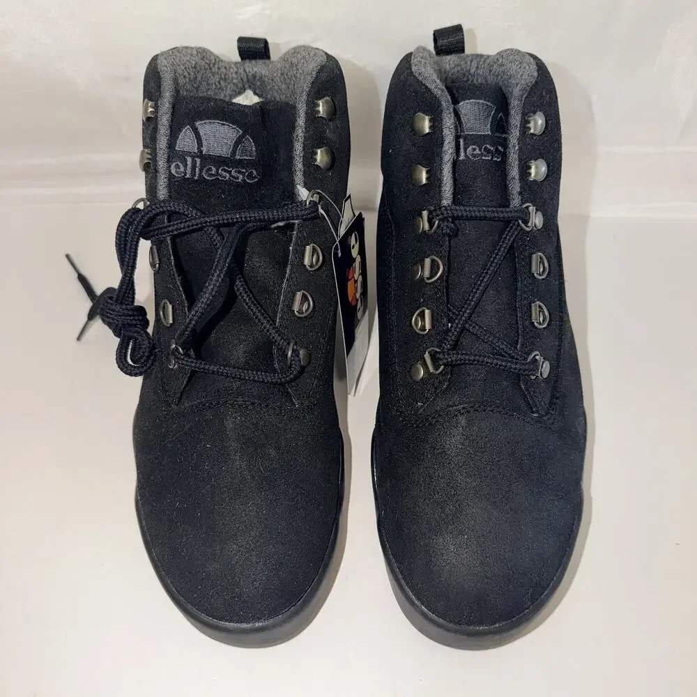 Ellesse Black Suede Leather Hiking Chukka Boots Men’s 8.5M - Picture 4 of 10